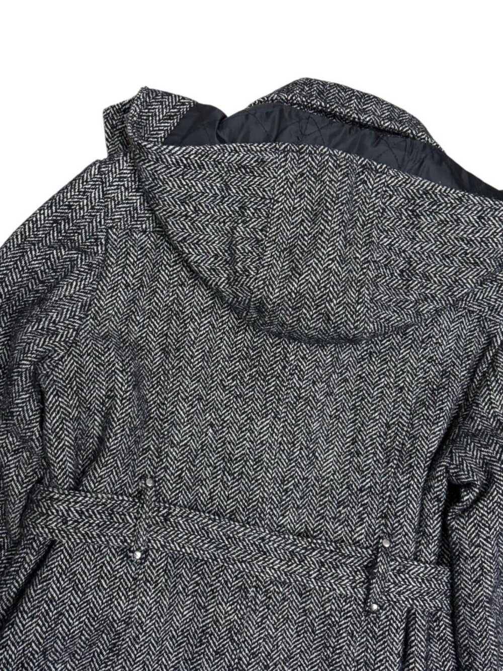 SAWYER OF NAPA 100% Wool Coat Luxury Winter Casual Jacket Womens Large - Picture 7 of 7